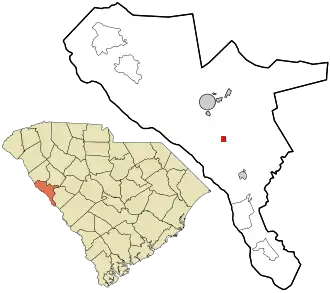 Location in McCormick County and the state of South Carolina.