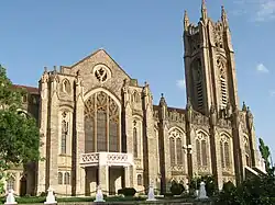 The Gothic Revival style Medak Cathedral is one of the largest churches in Asia.[189]