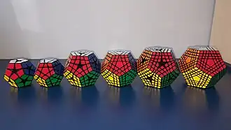 Kilominx, Megaminx, Master Kilominx, Gigaminx, Elite Kilominx, Teraminx