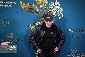 Mehran Ghafourian in the photocall of Abhi Roshan film on the eighth day of the Fajr 42 film festival