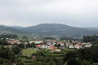 The view of the town of Melgaço within the valleys of the Minho River