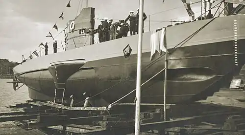 Launch of the ship at Hietalahti shipyard, 2 July 1930
