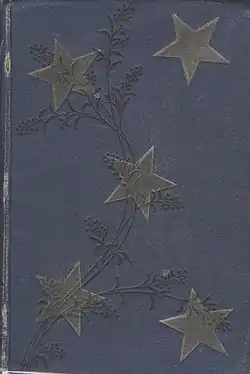 First edition cover for "The Merry Men and Other Tales and Fables" printed by Chatto and Windus 1887.