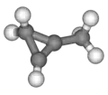 Ball and stick of cyclopropene