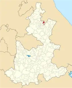 Location in Puebla