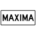 A máximum speed plaque added to the bottom of some Mexican speed limit signs.