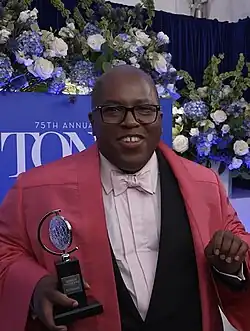 A portrait of Michael R. Jackson at the 75th Tony Awards