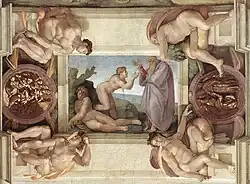 The Creation of Eve is based on a sculpture in Bologna.