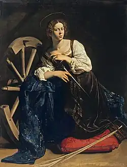 Caravaggio, Saint Catherine of Alexandria, oil on canvas, 173 x 133&nbsp;cm, Museo Thyssen-Bornemisza, Madrid