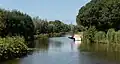 Maasland, canal along the Kwakelweg at the ferry