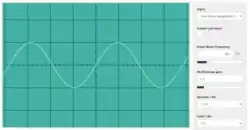 Oscillogram of middle C (261.62&nbsp;Hz) (scale: 1 square is equal to 1 millisecond)