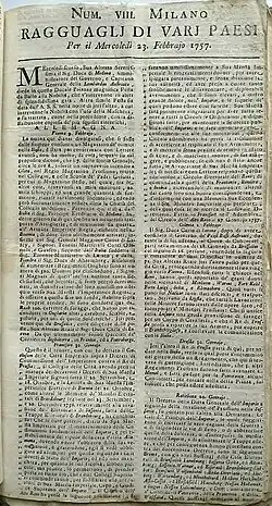 An issue of 1757.