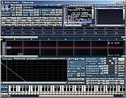 A typical Tracker software (MilkyTracker)