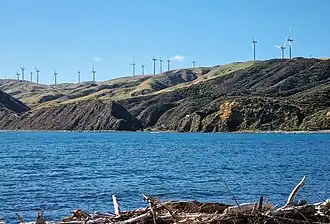 Image of wind turbines on a hill