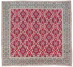 Millefleur 'Star-Lattice' carpet, 17th–early 18th century Mughal India, Christie's