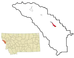 Location in Mineral County and the state of Montana