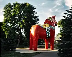 The Dala horse in Minot, North Dakota