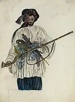 Mir Alam a Coistaunee Warrior, as sketched by Rattray c.1840
