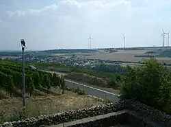 Wachenheim seen from the Zellertaler Ehrenmal