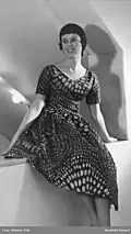 Viola Gråsten's pattern on a dress from around 1955.