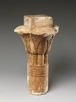 Model of a quatrefoil palmette capital; 400-30 BC; limestone; height: 23.9&nbsp;cm (97⁄16 in.); Metropolitan Museum of Art