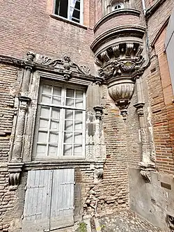 Window and turret in the court.