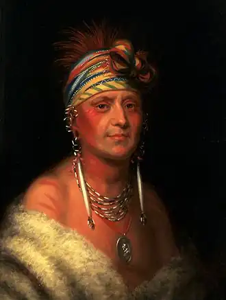 Monchousia (White Plume), Kansa by Charles Bird King, c. 1822