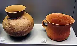 Monochrome bowls from Sesklo, Early Neolithic period (6500–5800&nbsp;BC); in the National Archaeological Museum, Athens