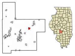 Location in Montgomery County, Illinois