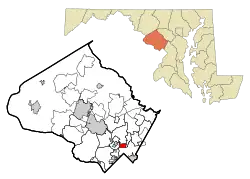 Location of Forest Glen, Maryland