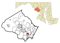 Location of North Kensington, Maryland