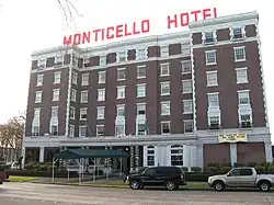The Monticello Hotel, on the Civic Circle