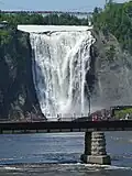 View of Montmorency Falls from the Trans Canada Trail