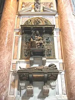 A photo of the tomb of Pope Innocent VIII