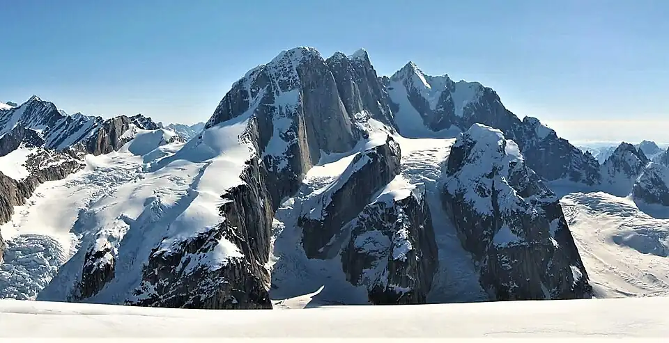 Mooses Tooth from summit of Mount Barrille