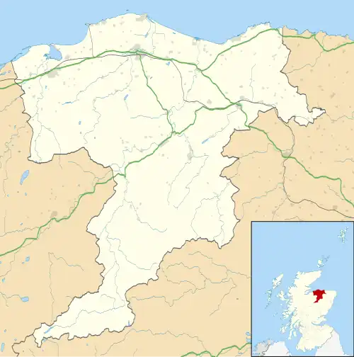 Moray shown within Scotland