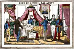 Mort du général Lafayette by Gondelfinger, 1834