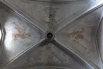 The vaults ahead of the choir