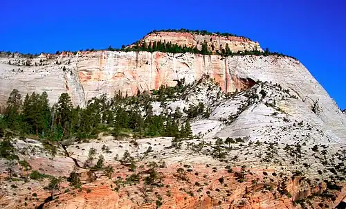 The north end (6,955-ft secondary summit) of Mount Majestic