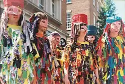 Mummers performing in Exeter, Devon in 1994