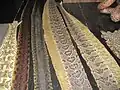 Exhibition of snakeskins in Museo viviente in Puebla, Mexico