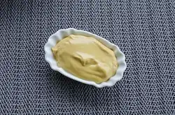 Mustard in a dish