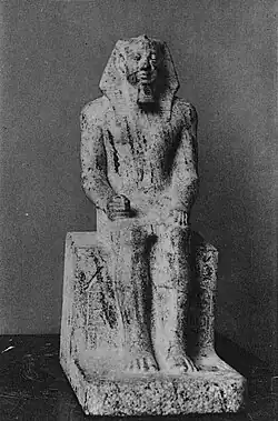 Statuette of Menkaure of uncertain provenance, now in the Egyptian Museum