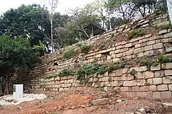 Old stone wall in Dạm pagoda, 11th century