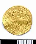 Gold half crown of James I