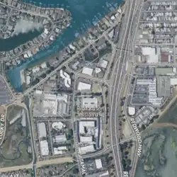 Aerial image of an island.