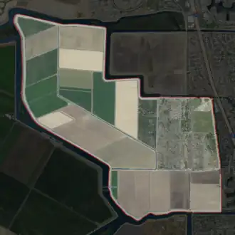 Aerial image of an island.