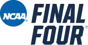 The logo of the NCAA Final Four. It consists of the NCAA logo, featuring the text "NCAA" in white text on a blue circle, beside the text "Final Four".