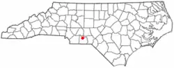 Location of Ansonville, North Carolina
