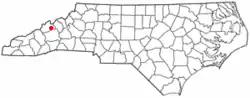 Location in North Carolina